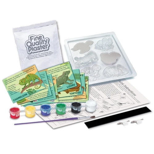 Детски Фигури Гипс-Влечуги 6 фигурки и боички-04798 PAT74238