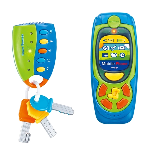 Комплект бебешки ключове и телефон с музика и светлина PAT74368