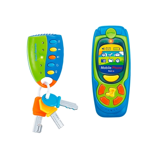 Комплект бебешки ключове и телефон с музика и светлина PAT74368