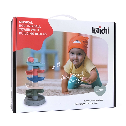 Детска кула пързалка с топчета-музика и светлини PAT74369