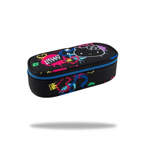 Ученически детски несесер Campus Hello Kitty Neon Black PAT74654