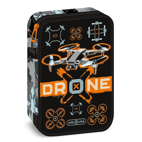 Ученически детски несесер с един цип на две нива Drone X PAT75076