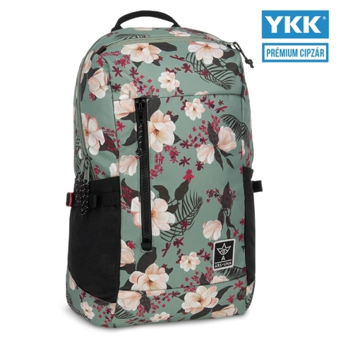 Детска ученическа раница с 1 отделение AU-17 Flowery green PAT75098