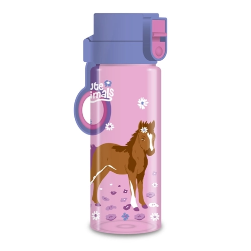 Детска розова бутилка за вода 475 ml BPA free Horse PAT75122