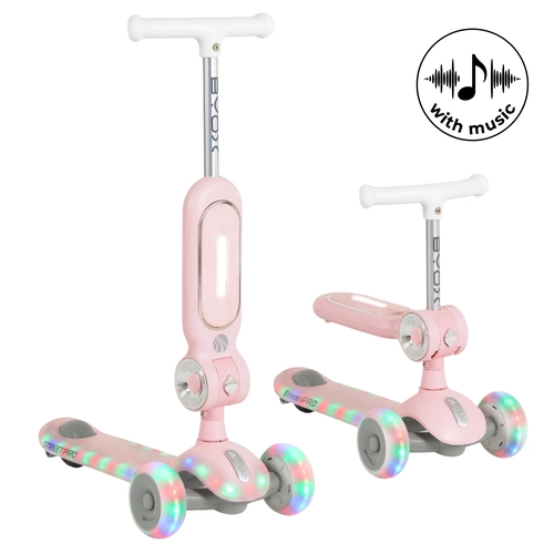 Детска тротинетка с музикални ефекти 2in1 StreetPro pink PAT75209