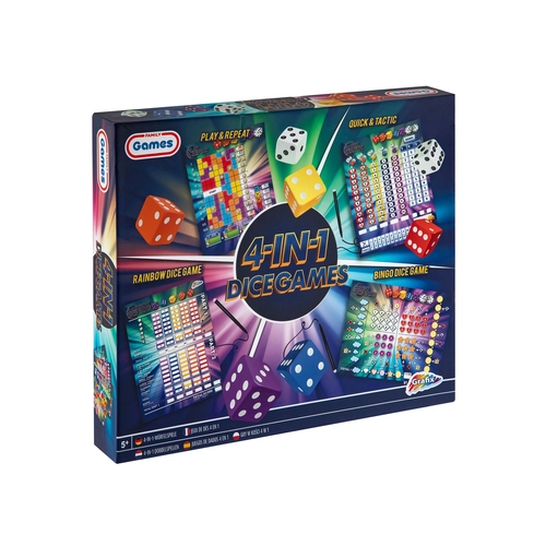 Комплект детски игри със зарове 4 в 1 PAT75448