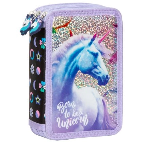 Пълен детски ученически несесер с 3 ципа Unicorn 15 PAT76890