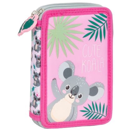 Розов пълен детски несесер с 2 ципа Koala 10 PAT76895