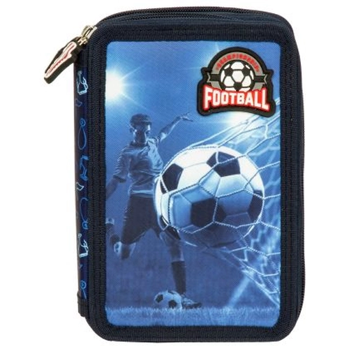 Пълен детски ученически несесер с 2 ципа Football 19 PAT76899