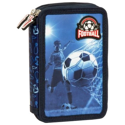 Пълен детски ученически несесер с 2 ципа Football 19 PAT76899