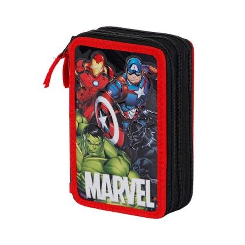 Пълен детски несесер с 3 ципа Avengers Group PAT76938