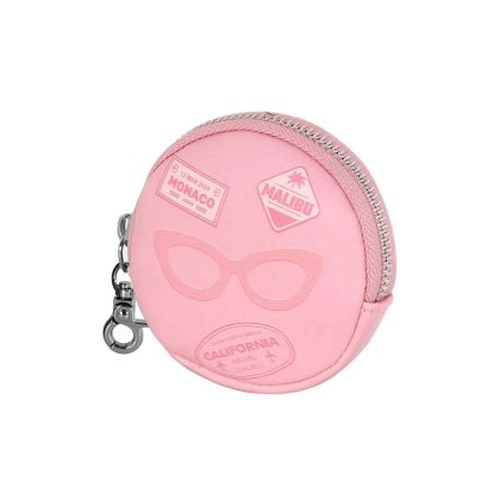 Детско розово кръгло портмоне за монети Barbie Travel PAT76945