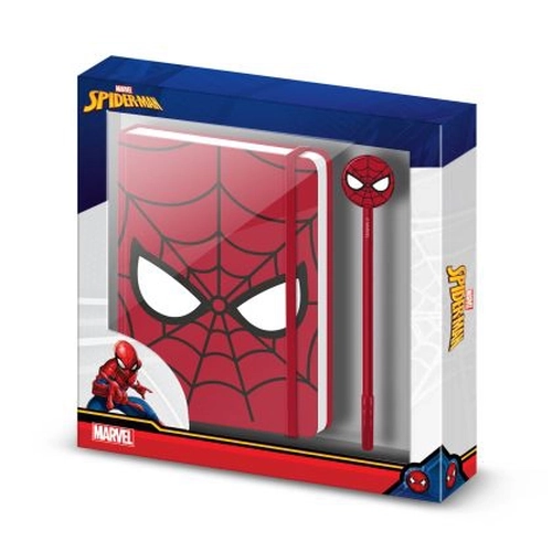 Детски комплект червен дневник с химикалка Spiderman Chibi  PAT77082