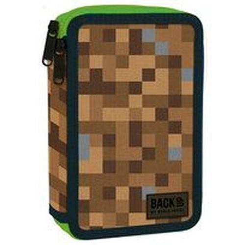 Пълен детски ученически несесер с 2 ципа 4 DW 68 Pixel PAT77142
