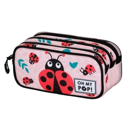 Детски ученически несесер с 3 отделения с цип Ladybug  PAT77148
