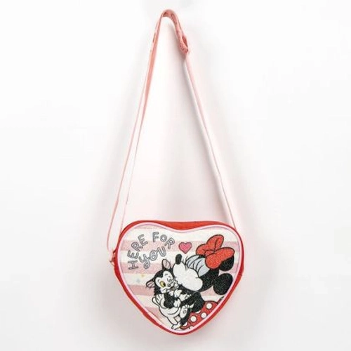 Детска чанта сърце с дълга регулируема дръжка Minnie Mouse PAT77169
