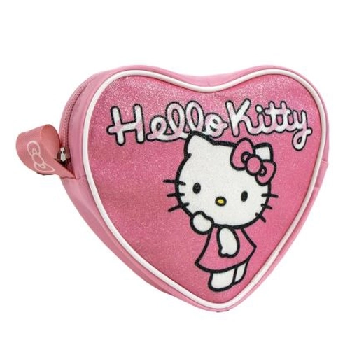 Детска чанта сърце с дълга регулируема дръжка Hello Kitty PAT77172