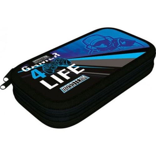 Празен детски ученически несесер с 2 ципа Gamer 4Life  PAT77229