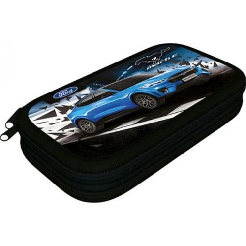 Ученически детски несесер с 2 ципа Ford Mustang Lightening PAT77239