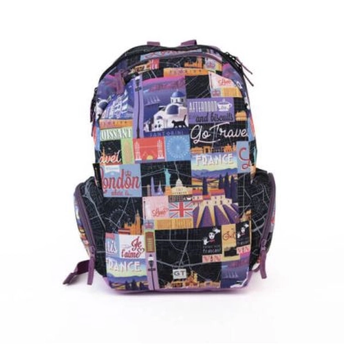 Ученическа детска раница Go Travel Black Map PAT77251