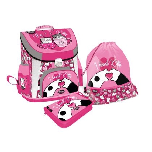Детски ученически комплект 3в1 Kittok Heart Kitty PAT77269
