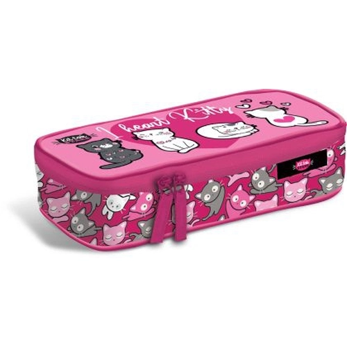 Ученически детски овален несесер Kittok Heart Kitty Comfort PAT77273