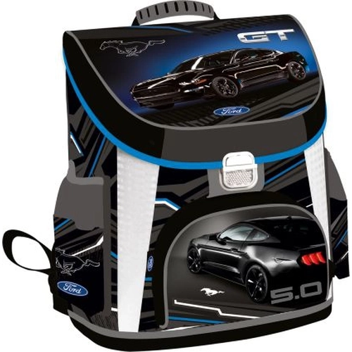 Детска ергономична раница тип кутия Ford Black PAT77309