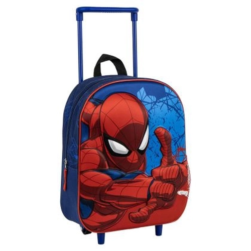3D детска малка раница с едно отделение на колела Spiderman PAT77317