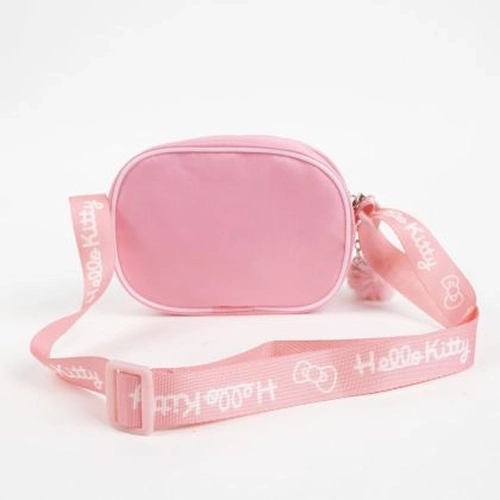 Малка детска овална чанта с дълга дръжка Hello Kitty PAT77355