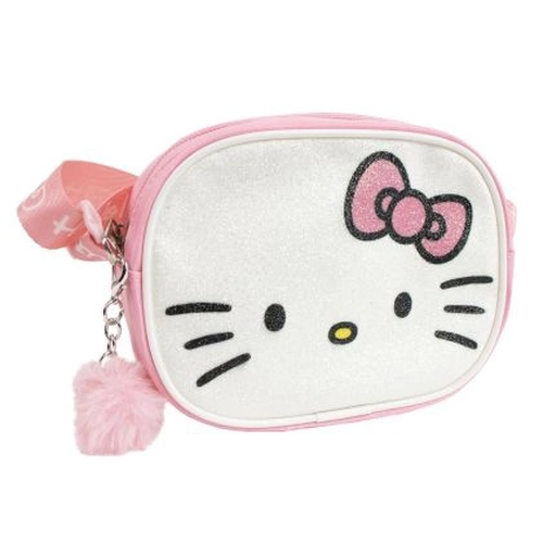Малка детска овална чанта с дълга дръжка Hello Kitty PAT77355