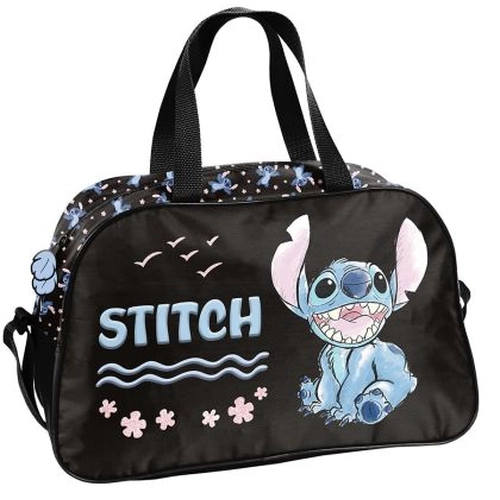 Детска черна спортна чанта Disney Stitch PAT77427
