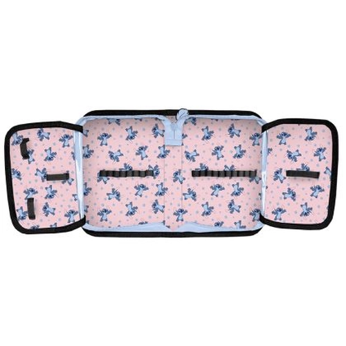 Детски черен плюшен несесер с 1 цип Disney Stitch PAT77429