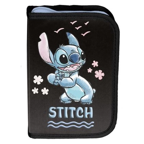 Детски черен плюшен несесер с 1 цип Disney Stitch PAT77429