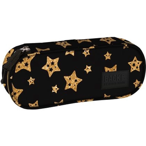 Черен детски овален несесер 1 отделение 7 A 40 Golden Stars  PAT77522