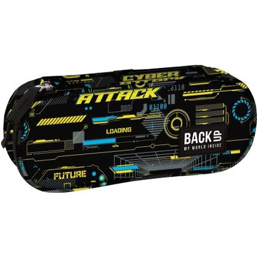 Ученически детски овален несесер 7 A 50 Cyber Attack  PAT77530