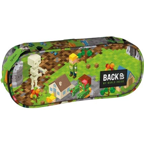 Зелен детски ученически овален несесер 7 A 61 Gamer  PAT77537