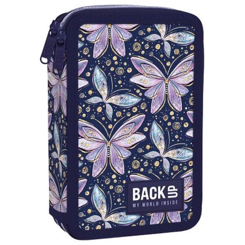 Пълен детски несесер с 2 ципа 7 DW 04 Butterflies  PAT77542
