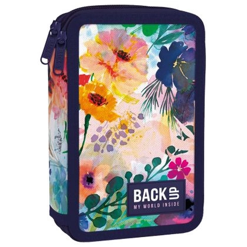 Детски пълен несесер с 2 ципа 7 DW 10 Flowers PAT77543