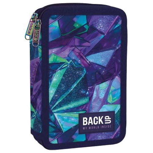 Пълен детски несесер с 2 ципа 7 DW 35 Purple Crystals  PAT77549