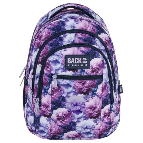 Ученическа детска раница с 3 отделения 7 O 02 Violet Bloom PAT77603