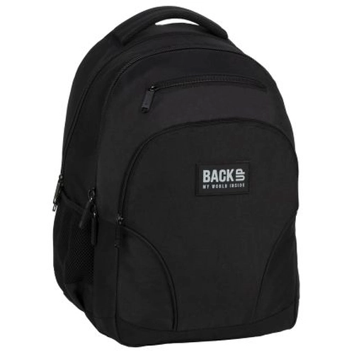Черна детска ученическа раница 7 W 56 Black PAT77625