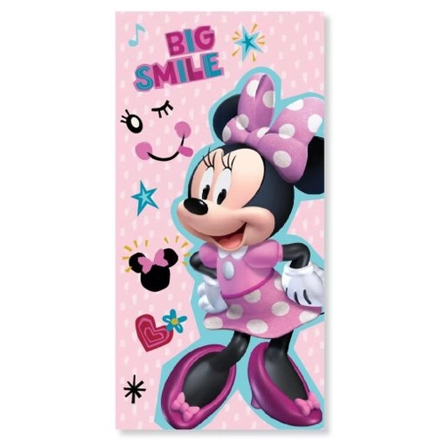 Детска розова бързосъхнеща плажна кърпа Minnie Smiley PAT77653