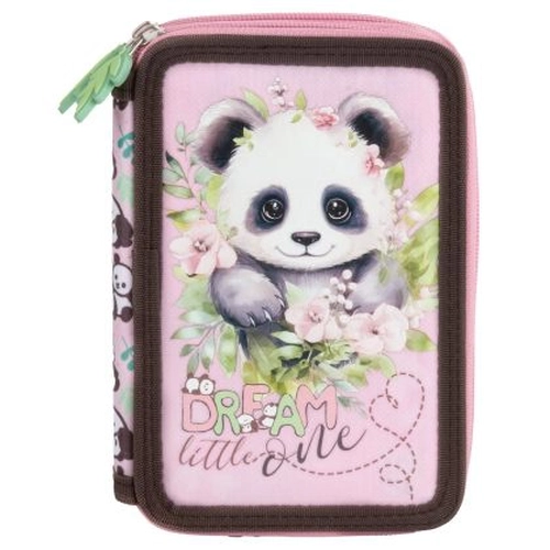 Пълен детски ученически несесер с 2 ципа Panda 10 PAT77718