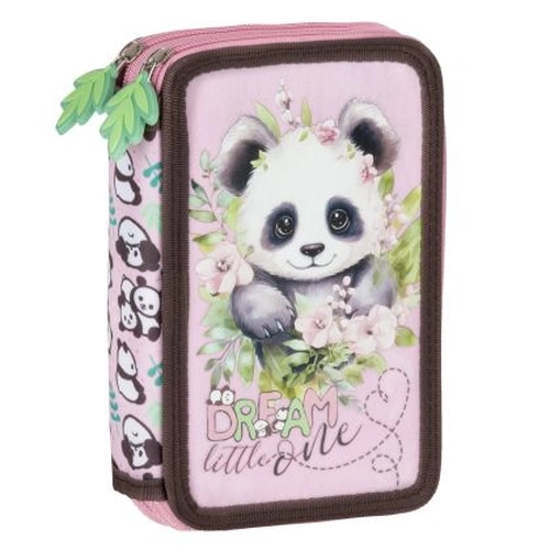 Пълен детски ученически несесер с 2 ципа Panda 10 PAT77718