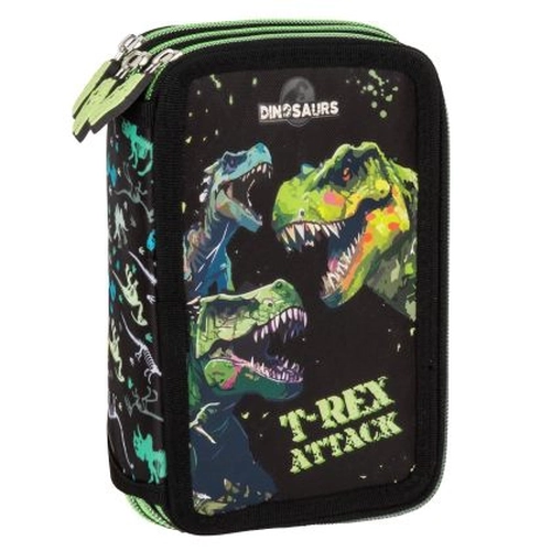 Пълен детски ученически несесер с 3 ципа Dinosaur 20 PAT77729