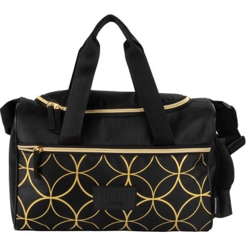 Детска пътна чанта с преден джоб с цип Black and Gold DF 39 PAT77730