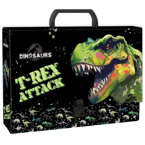 Детско черно куфарче с дръжка 10 см Dinosaur 20  PAT77748