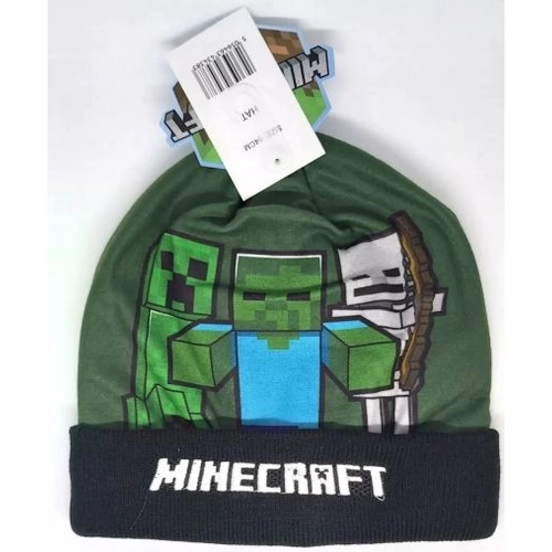 Детска зелена зимна шапка Minecraft  PAT77805