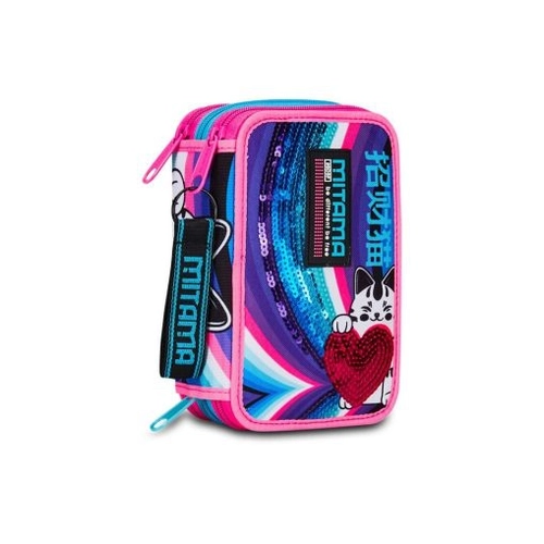 Пълен детски несесер с 3 ципа Rainbow Cat  PAT77836