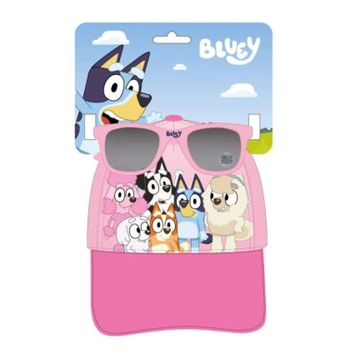 Комплект детски розови шапка и слънчеви очила Bluey PAT77919